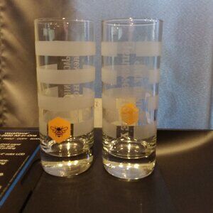 𝅺2 Jack Daniels Tenn. Honey Tall Hi-ball Glasses